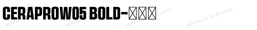 CeraPROW05 Bold字体转换